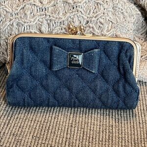 Pinky girls denim wallet